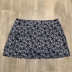 Womens Lands’ End Floral Stripe Performance Active‎ Shorts Skort